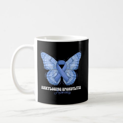 Ankylosing Spondylitis Awareness Month Blue Ribbon Coffee Mug