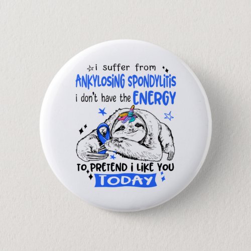 Ankylosing Spondylitis Awareness Month Ribbon Gift Button