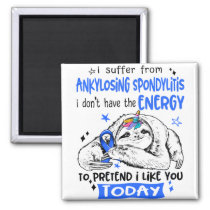 Ankylosing Spondylitis Awareness Month Ribbon Gift Magnet