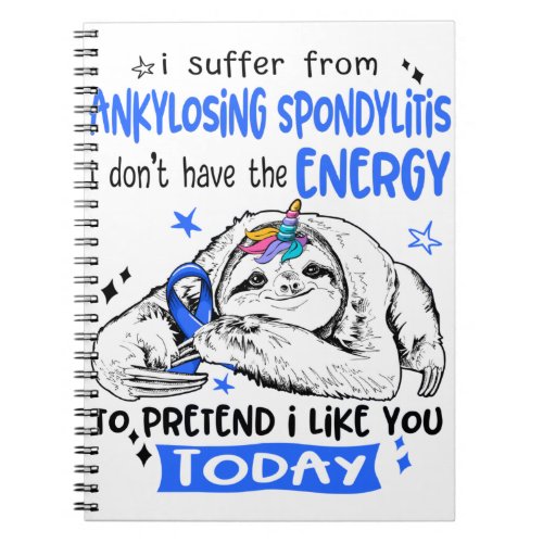 Ankylosing Spondylitis Awareness Month Ribbon Gift Notebook