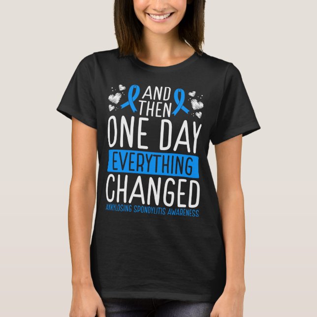 Ankylosing Spondylitis Awareness Ribbon AS T-Shirt (Front)