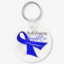 Ankylosing Spondylitis Awareness Ribbon Keychain
