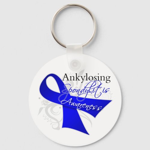 Ankylosing Spondylitis Awareness Ribbon Keychain