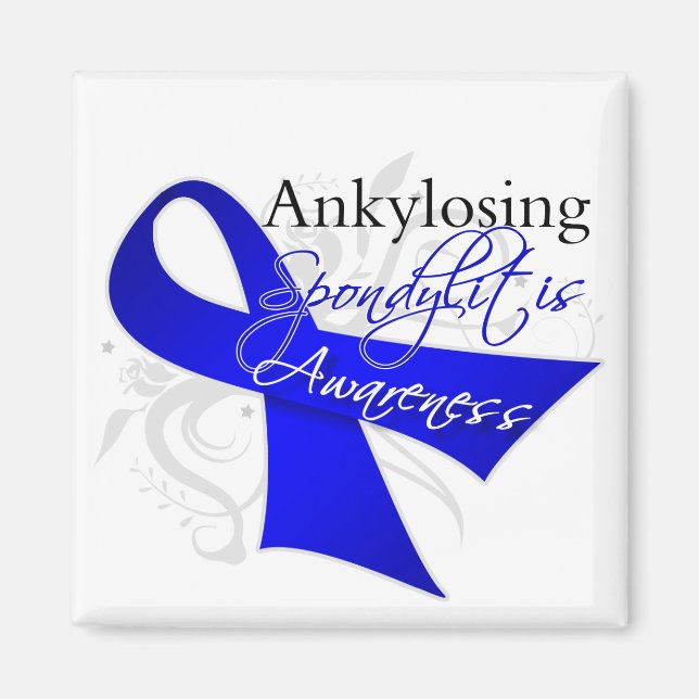 Ankylosing Spondylitis Awareness Ribbon Magnet (Front)