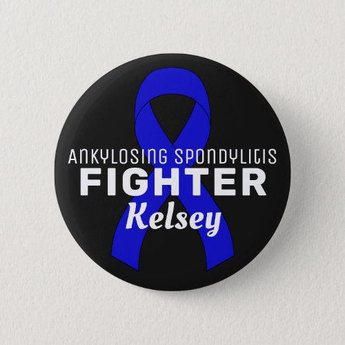 Ankylosing Spondylitis Ribbon Black Button