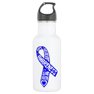Ankylosing Spondylitis Slogans Ribbon Water Bottle