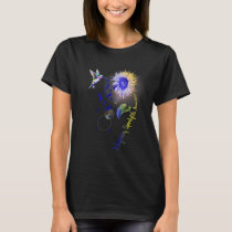 Ankylosing Spondylitis Sunflower Hummingbird T-Shirt