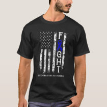 Ankylosing Spondylitis Warrior US Flag T-Shirt