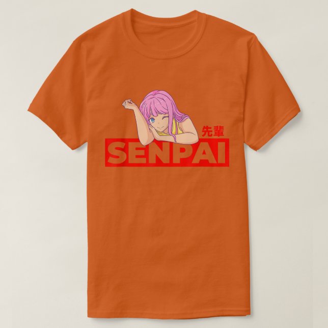 Anmie Aesthetic Senpai Waifu T-Shirt (Design Front)