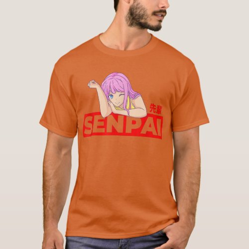 Anmie Aesthetic Senpai Waifu T_Shirt