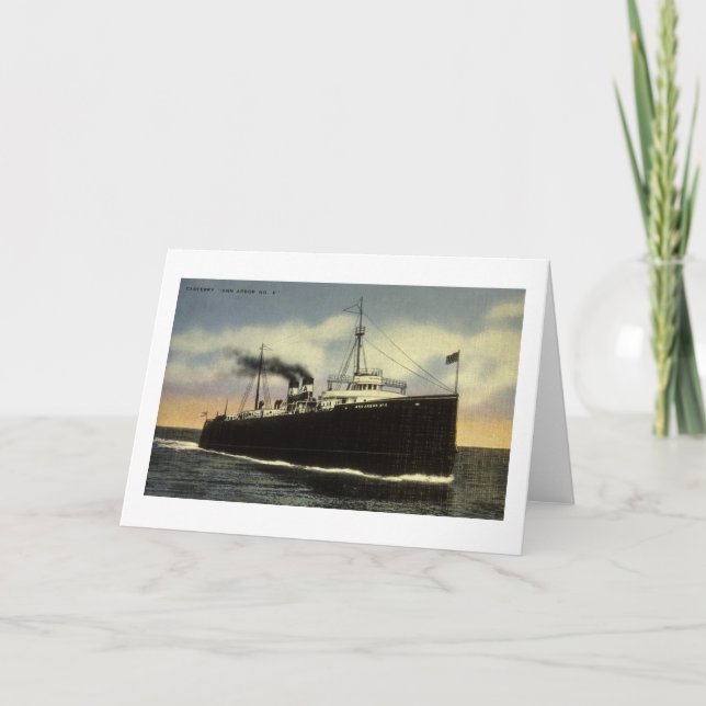 Ann Arbor Car Ferry No. 6 - Arthur K. Atkinson Card (Front)