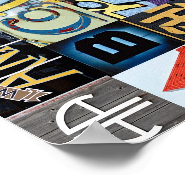 Ann Arbor Letters Poster (Corner)