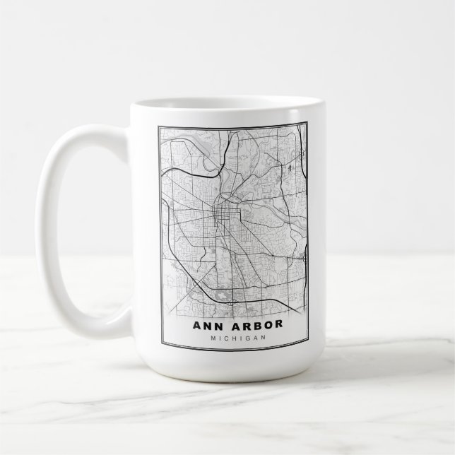 Ann Arbor Map Coffee Mug (Left)
