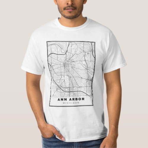 Ann Arbor Map T_Shirt