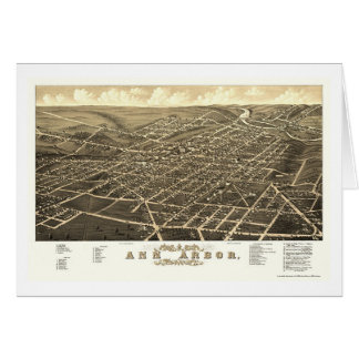 Ann Arbor, MI Panoramic Map - 1880 Cards