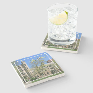 Ann Arbor Michigan Colorful Quad Foliage Stone Coaster