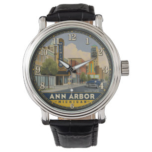 Ann Arbor Michigan Downtown Cityscape Watch