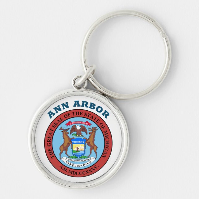 Ann Arbor, Michigan Keychain (Front)