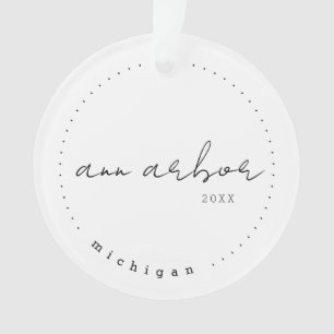 Ann Arbor, Michigan MI Travel United States Ornament