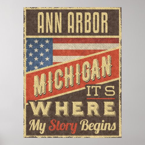 Ann Arbor Michigan Poster