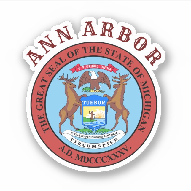 Ann Arbor, Michigan Sticker (Front)