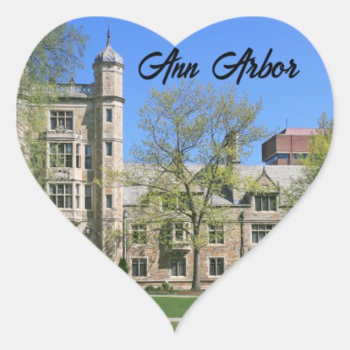 Ann Arbor Michigan Sticker_ Heart  Heart Sticker