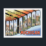 Ann Arbor Michigan Travel America US City Postcard<br><div class="desc">Greetings From Ann Arbor Michigan America US City Vintage Travel Postcards,  Greetings from all cities of America Postcards.</div>