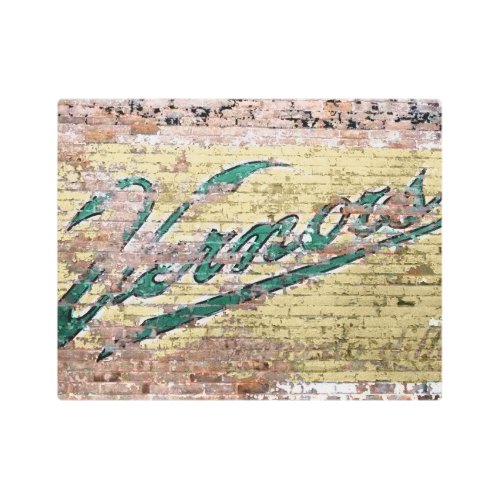 Ann Arbor Michigan Vernors Wall Vintage Retro Post Metal Print