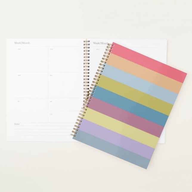 Ann Arbor Pastel Chalk Stripes  Planner (Display)