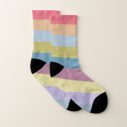 Ann Arbor Pastel Chalk Stripes  Socks