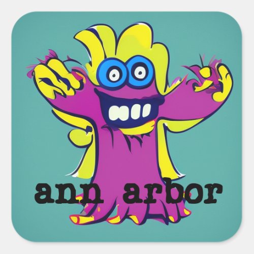 Ann Arbor Square Sticker