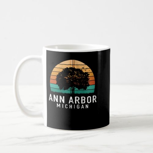 Ann Arbor Vintage Sunset Michigan Souvenir Zip Hoo Coffee Mug