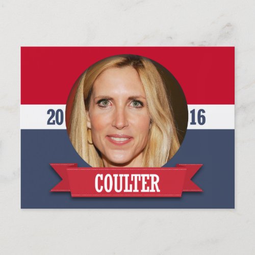 ANN COULTER 2016 POSTCARD