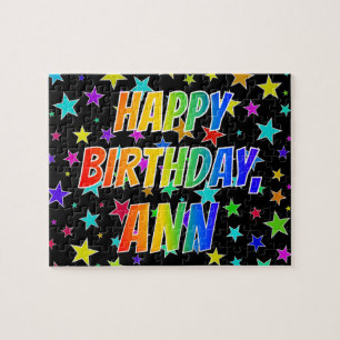 "ANN" First Name, Fun "HAPPY BIRTHDAY" Jigsaw Puzzle