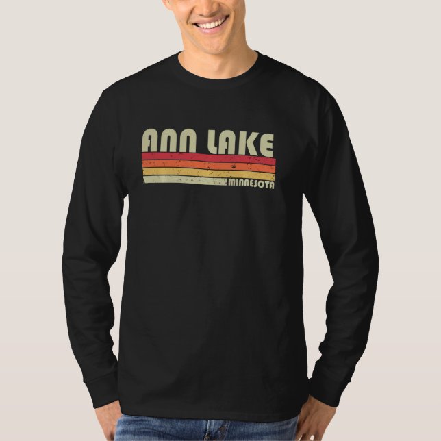 Ann Lake Minnesota Funny Fishing Camping Summer T-Shirt (Front)