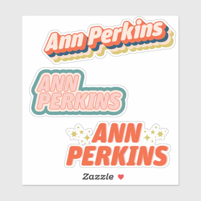 Ann Perkins Fan TV Pop Culture Sticker Variety Set | Zazzle