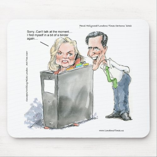 Ann Romney In A Binder Funny Gifts Tees  Cards Mouse Pad