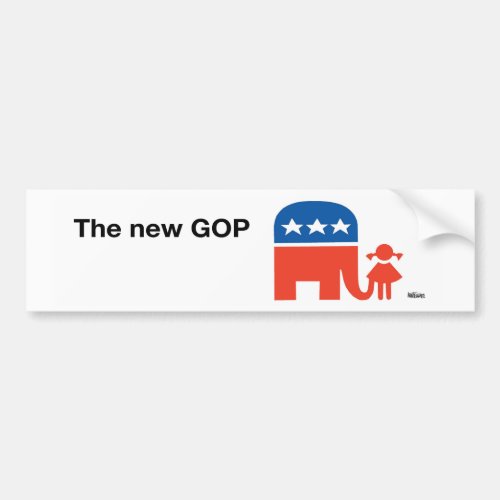 Ann Telnaes New GOP Logo Bumper Sticker