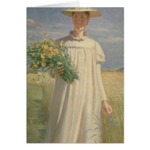 Anna Ancher returning from Flower Picking, 1902 Cards