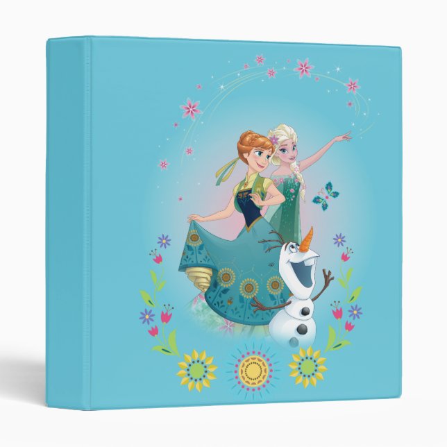 Anna and Elsa | Celebrate Sisterhood 3 Ring Binder (Front/Spine)