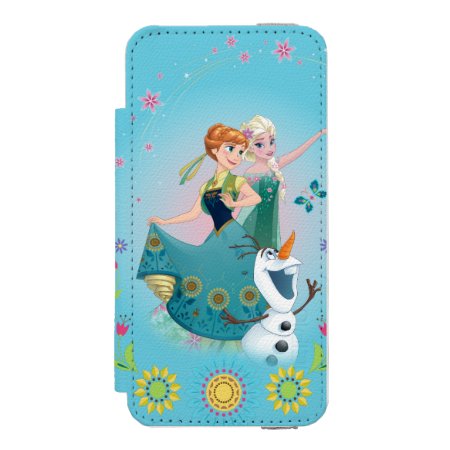 Anna And Elsa | Celebrate Sisterhood Iphone Se/5/5s Wallet Case