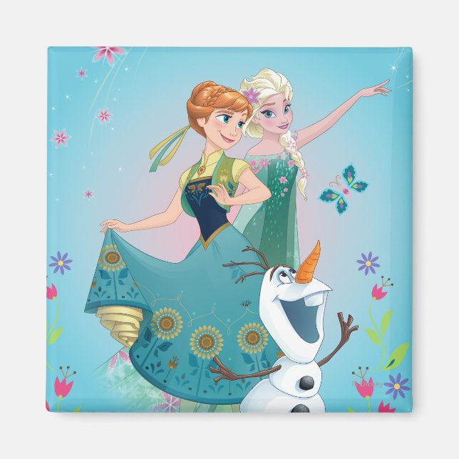 Anna and Elsa | Celebrate Sisterhood Magnet (Front)