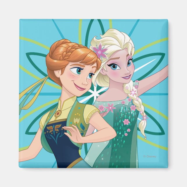 Anna and Elsa | Celebrate Sisterhood Magnet (Front)
