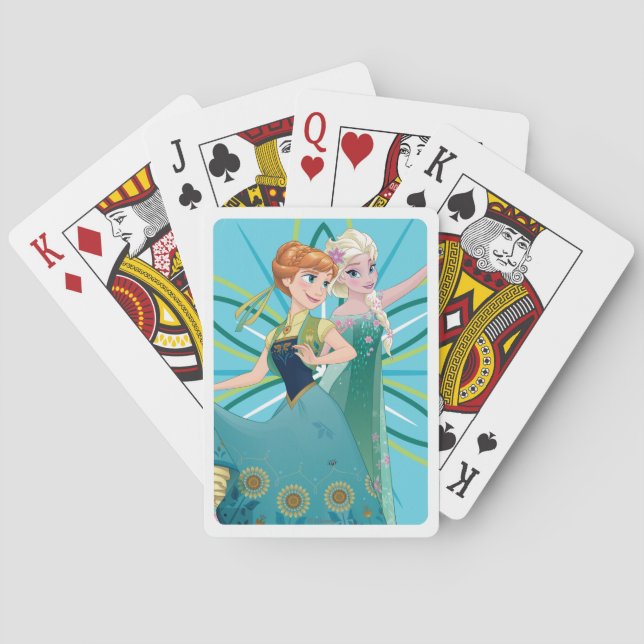 Anna and Elsa | Celebrate Sisterhood Playing Cards (Back)