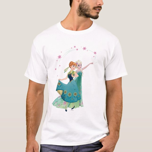 Anna and Elsa | Celebrate Sisterhood T-Shirt (Front)