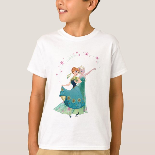 Anna and Elsa | Celebrate Sisterhood T-Shirt (Front)