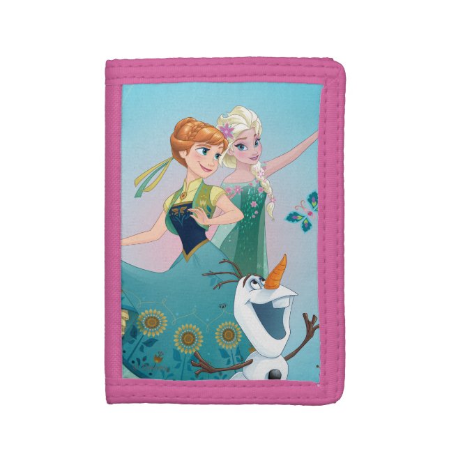 Anna and Elsa | Celebrate Sisterhood Trifold Wallet (Front Vertical)
