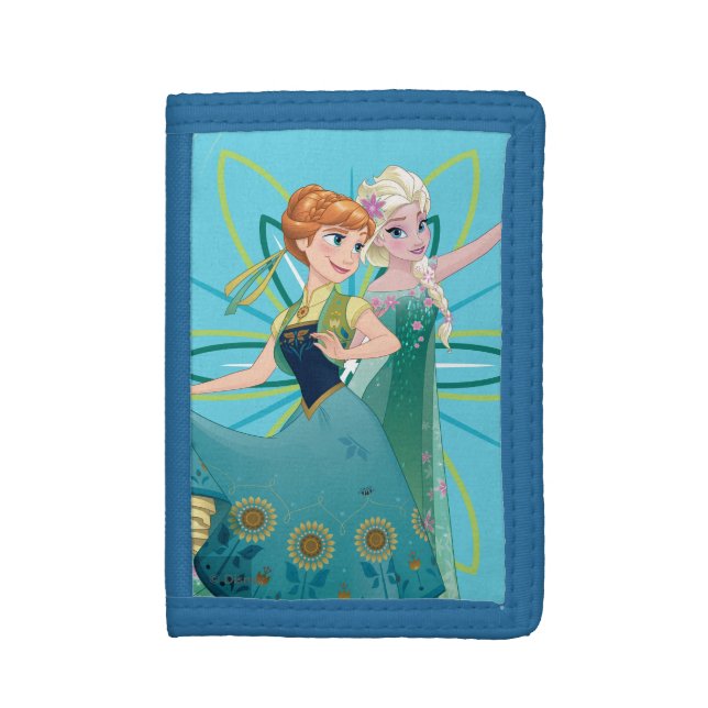 Anna and Elsa | Celebrate Sisterhood Trifold Wallet (Front Vertical)
