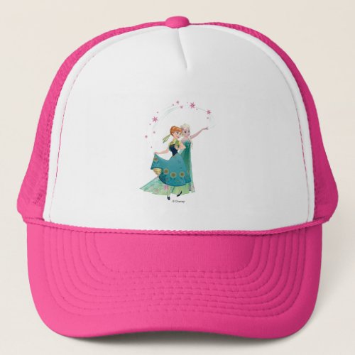 Anna and Elsa  Celebrate Sisterhood Trucker Hat