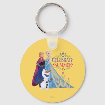 Anna And Elsa | Celebrate Summer Keychain by frozen at Zazzle